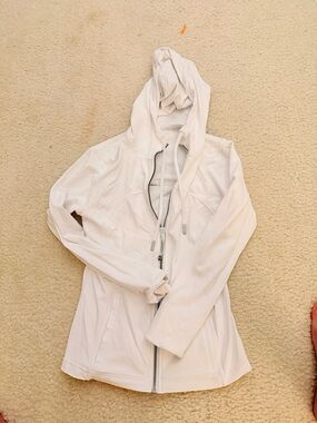 Lululemon white align jacket with hood